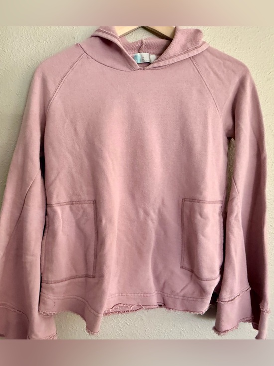Free People Tops - Free People FP Beach Hooded Sweatshirt XS 💕Antique Rose💕Raw Hems Like New💕